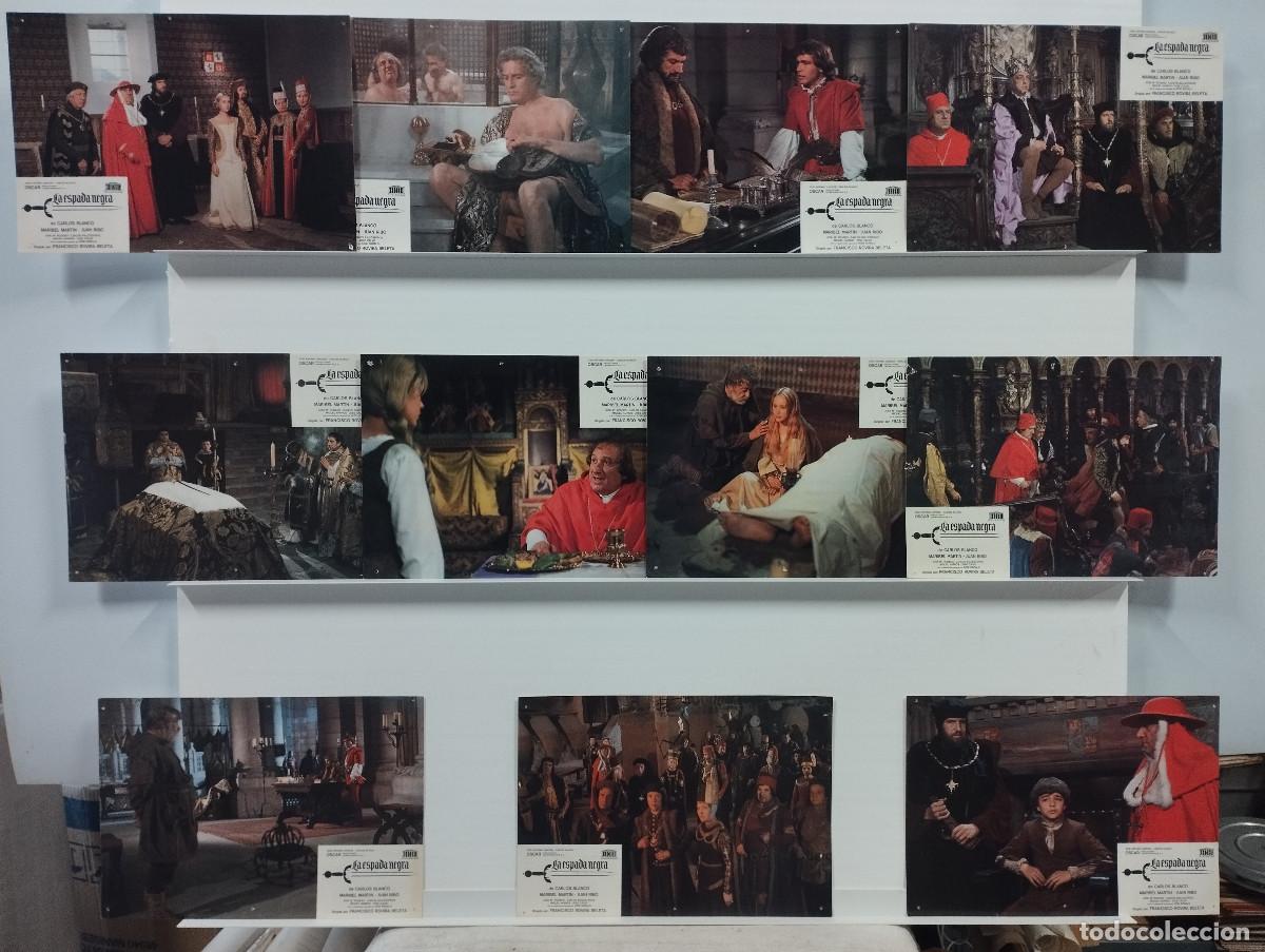 Cinema: LA ESPADA NEGRA. JOSE BODALO MARIBEL MARTIN JUAN RIBO. 11 FOTOCROMOS