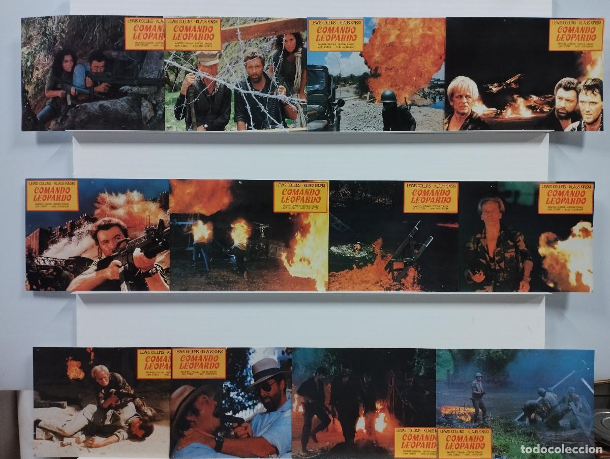 Cine: COMANDO LEOPARDO, LEWIS COLLINS, KLAUS KINSKI. 12 FOTOCROMOS
