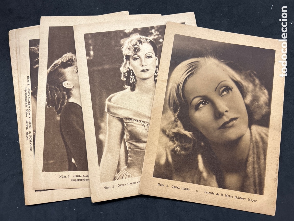 Cine: 8 fotogramas Greta garbo (romance) 20cm x 15cm
