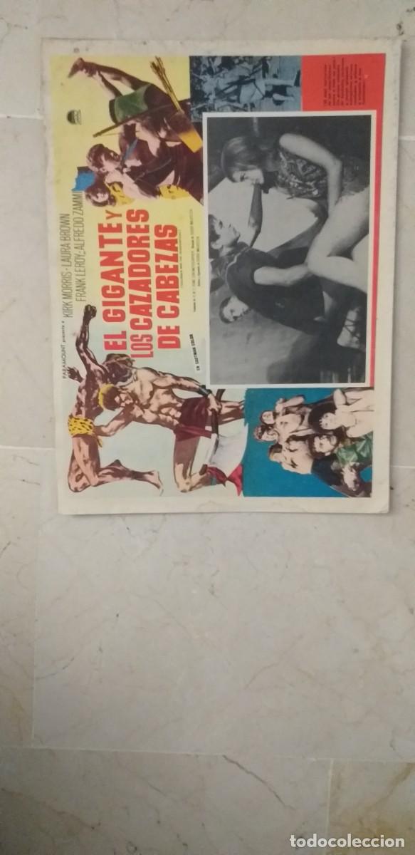 Cin&eacute;ma: EL GIGANTE Y LOS CAZADORES DE CABEZAS KIRK MORRIS LOBBY CARD ORIGINAL