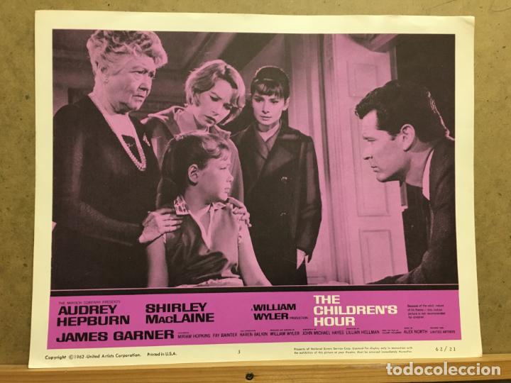 Cine: LB87D LA CALUMNIA SHIRLEY MACLAINE JAMES GARNER AUDREY HEPBURN LOBBY CARD ORIGINAL AMERICANO
