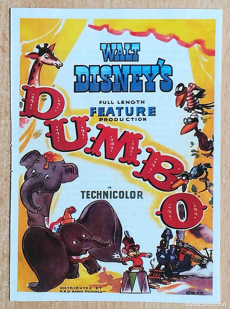 Cine: Dumbo. Walt Disney (Ben Sharpsteen, 1940) Programa de mano revista acci&oacute;n
