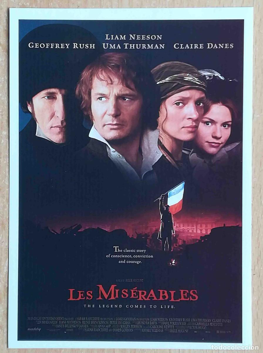 Cine: Los Miserables. Bille August, 1998 (Liam Neeson, Geoffrey Rush) Programa de mano revista acci&oacute;n