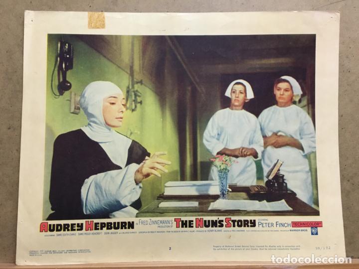 Cine: LB96D HISTORIA DE UNA MONJA AUDREY HEPBURN FOTOCROMO LOBBY CARD ORIGINAL AMERICANO