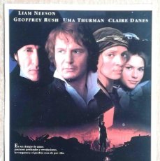 Cine: LOS MISERABLES. BILLE AUGUST, 1998 (LIAM NEESON, GEOFFREY RUSH) PROGRAMA DE MANO GRAN CINEMA