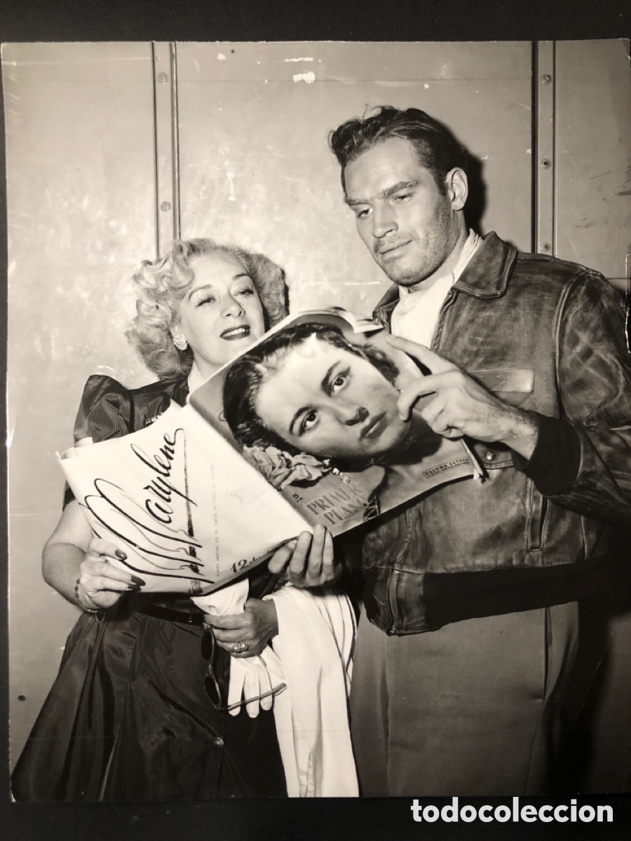 Cine: Foto original charlton heston y olga Andre en el plato de el secreto de los incas