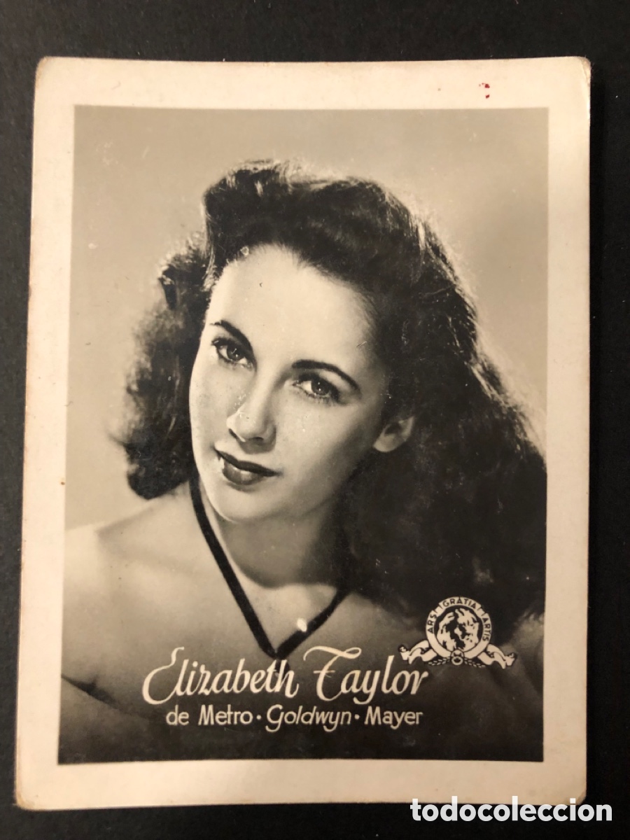 Cine: Tarjeta elizabeth taylor publicidad infonal 7 x 9 cm