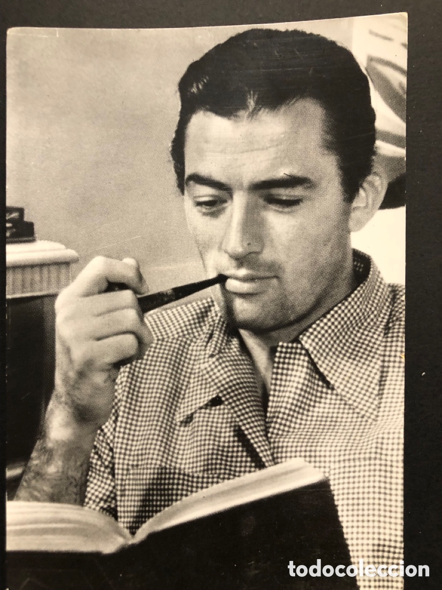 Cine: Antigua tarjeta postal de Gregory peck
