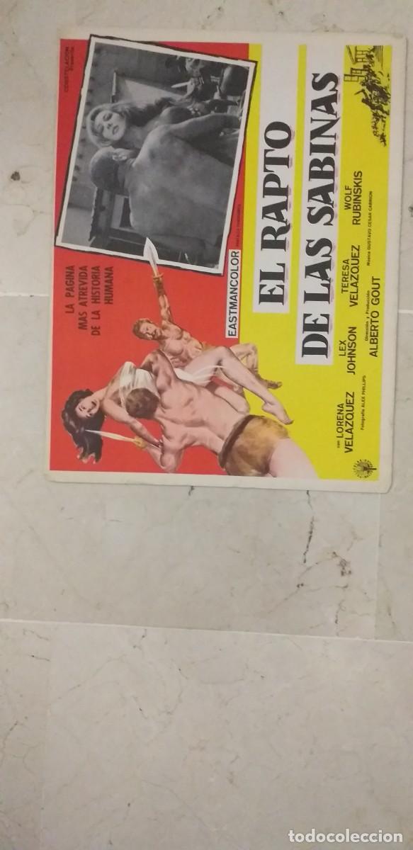 Cine: EL RAPTO DE LAS SABINAS LEX JOHNSON TERESA VELAZQUEZ LOBBY CARD ORIGINAL
