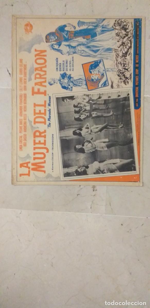 Cine: LA MUJER DEL FARAON LINDA CRISTAL PIERRE BRICE LOBBY CARD ORIGINAL