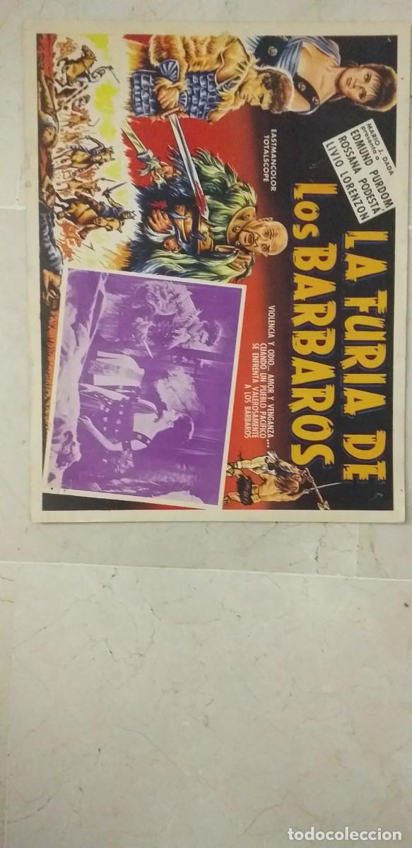 Cine: LA FURIA DE LOS BARBAROS EDMUND PURDOM ROSSANA PODESTA LOBBY CARD ORIGINAL