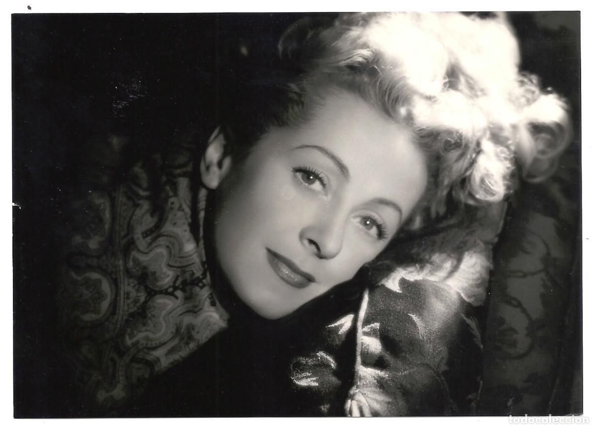 Cinema: FJC 0364 DANIELLE DARRIEUX FOTO B/N ORIGINAL FRANCESA FOTOGRAFO SAM LEVIN