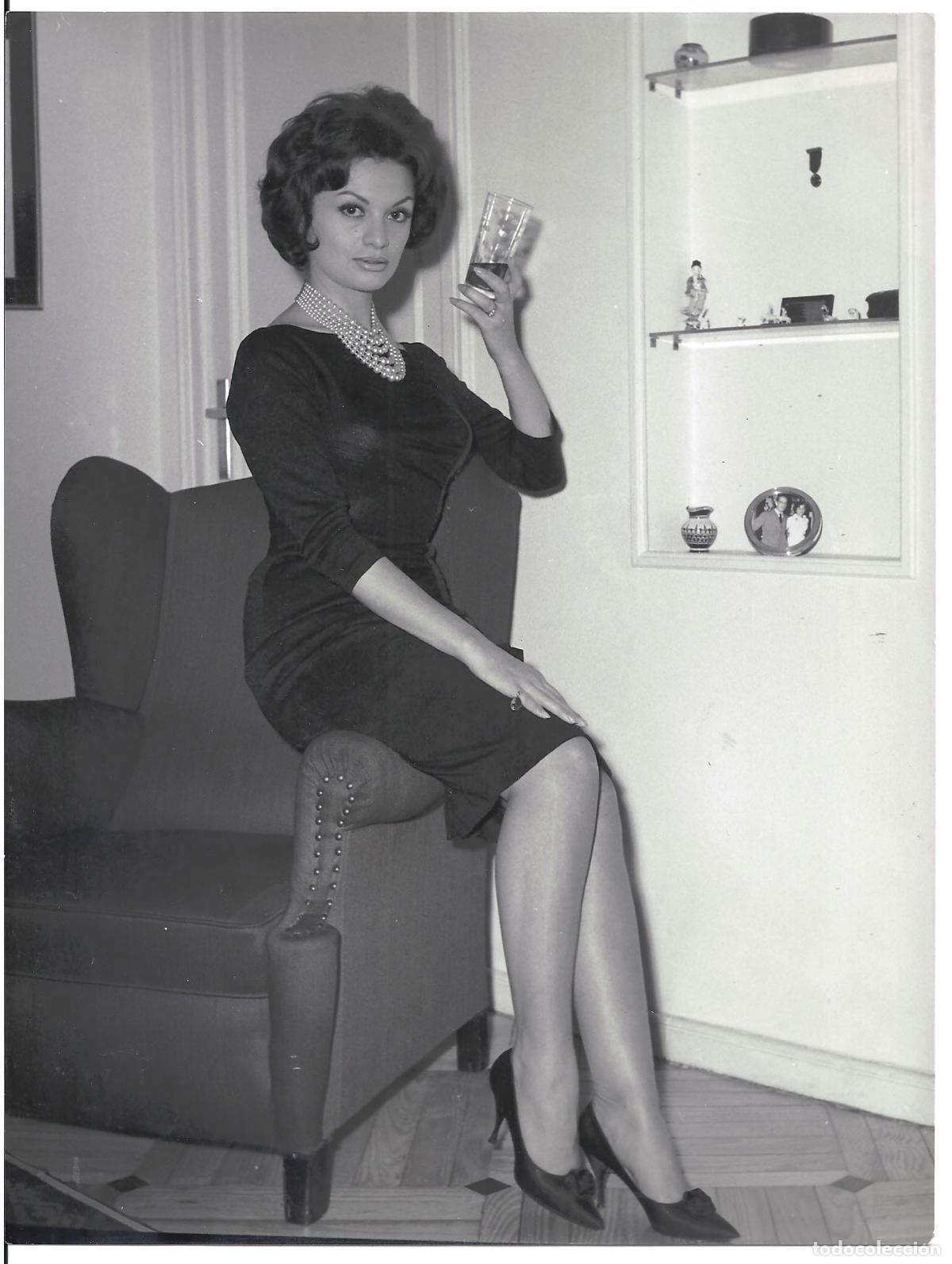 Cine: FJC 0416 PERLA CRISTAL FOTO B/N ORIGINAL ESPA&Ntilde;OLA FOTOGRAFO BASABE