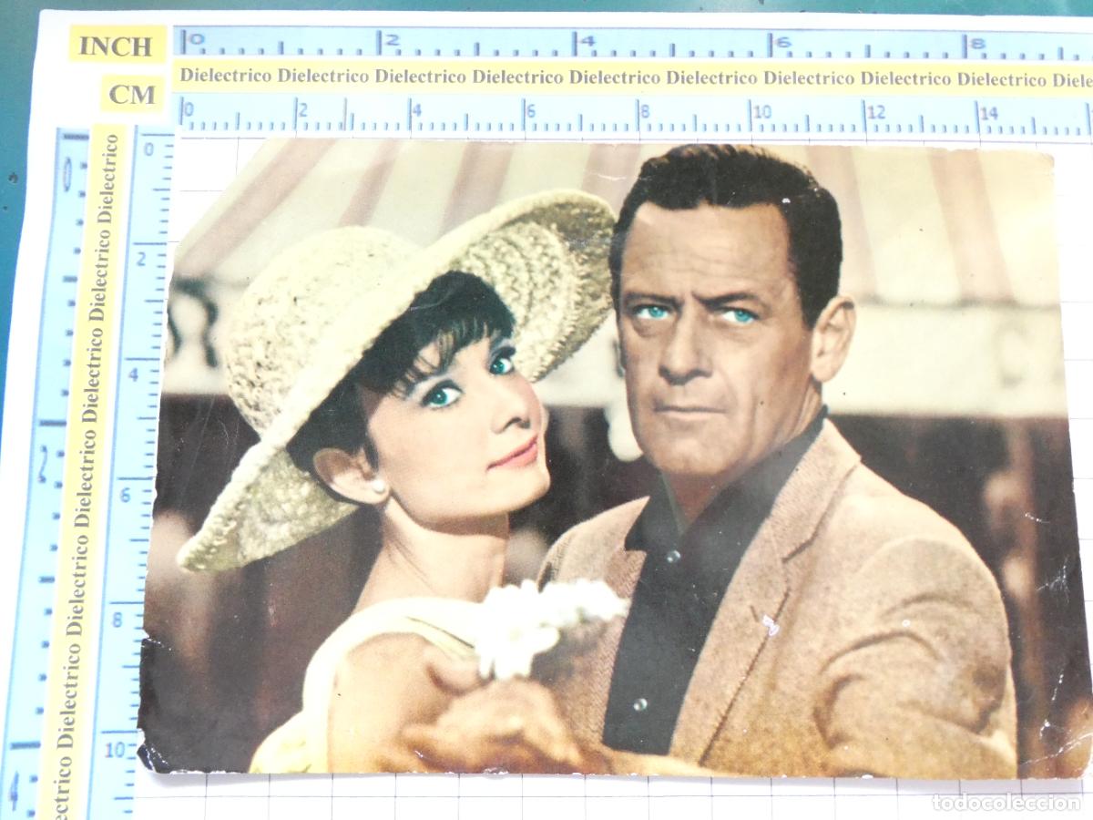 Cine: POSTAL DE ARTISTAS ACTRICES CANTANTES. A&Ntilde;O 1964. AUDREY HEPBURN WILLIAM HOLDEN 243 BERGAS. 1294