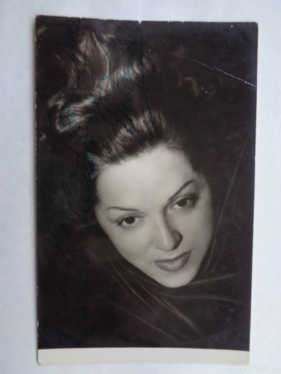 Cine: FOTO DE LA ACTRIZ ISABEL GARC&Eacute;S CON DEDIATORIA Y FIRMA MANUSCRITA . DE ALONSO, BARCELONA