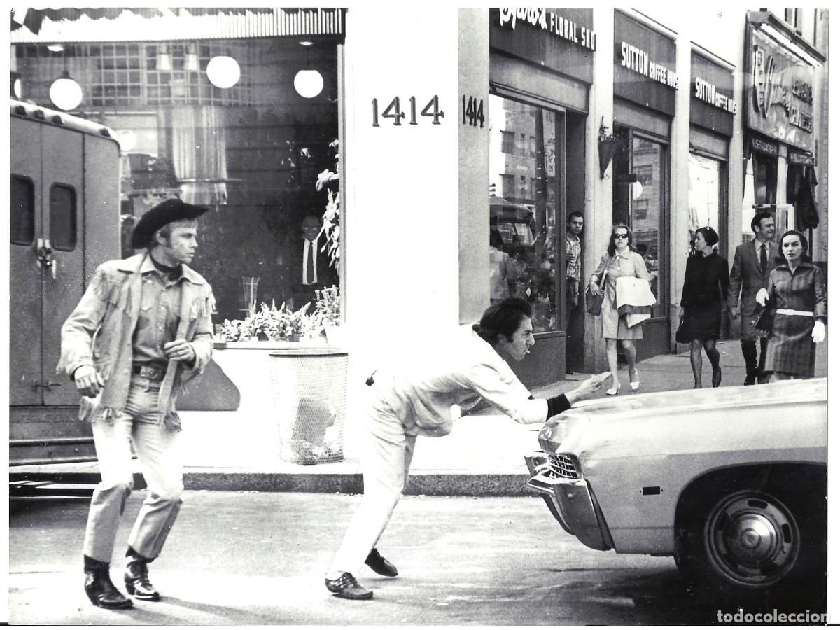 Cin&eacute;ma: F35031 DUSTIN HOFFMAN JOHN VOIGHT COWBOY DE MEDIANOCHE FOTO B/N ORIGINAL ESPA&Ntilde;OLA