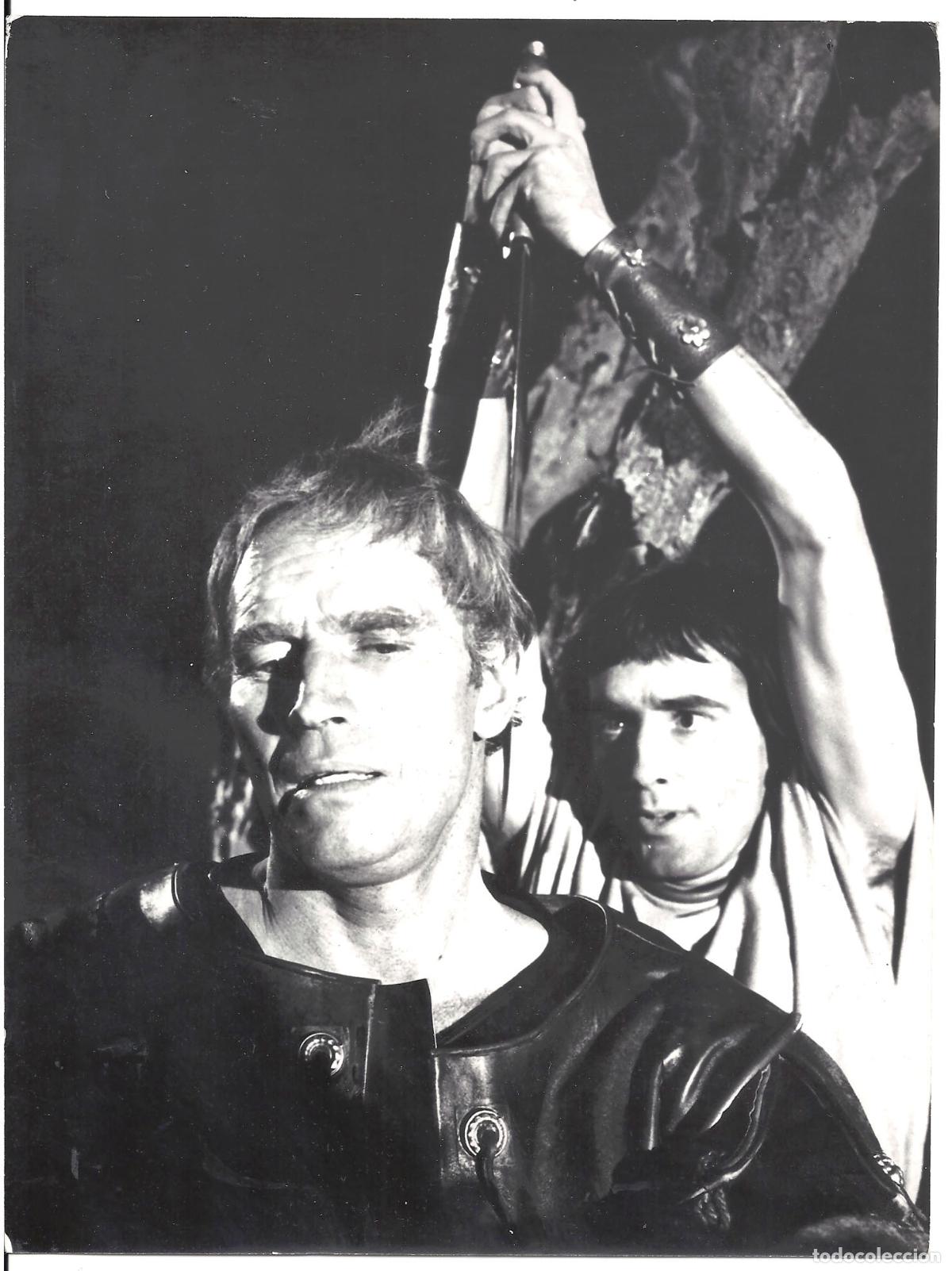 Cine: F35065 CHARLTON HESTON MARCO ANTONIO Y CLEOPATRA FOTO B/N ORIGINAL ESPA&Ntilde;OLA