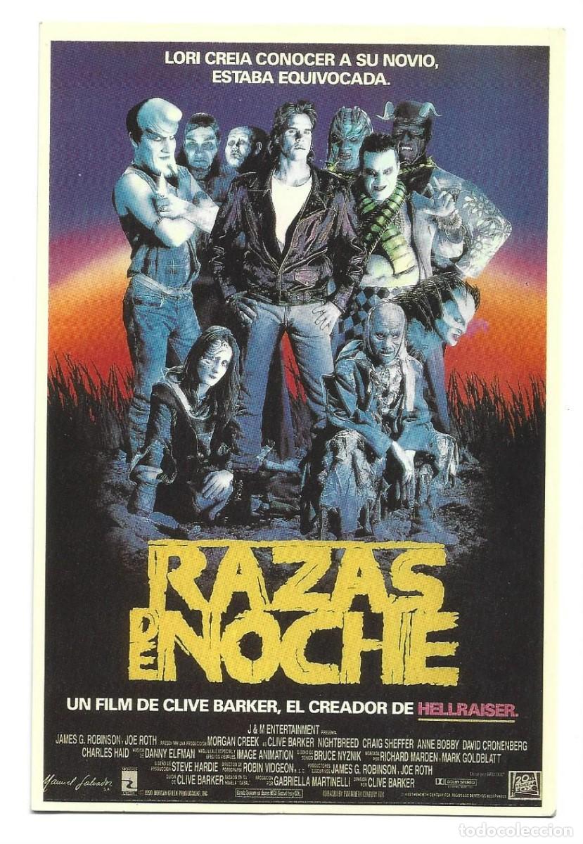 Cine: 1 postal de cine la pelicula razas de noche