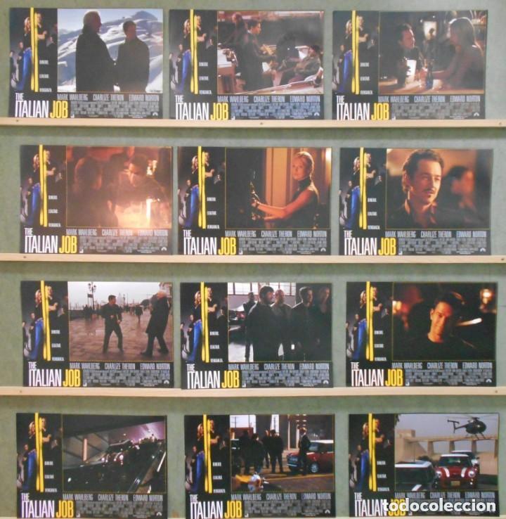 Cinema: SCDO 1220 THE ITALIAN JOB CHARLIZE THERON MARK WAHLBERG SET COMPLETO 12 FOTOCROMOS ORIGINAL ESTRENO