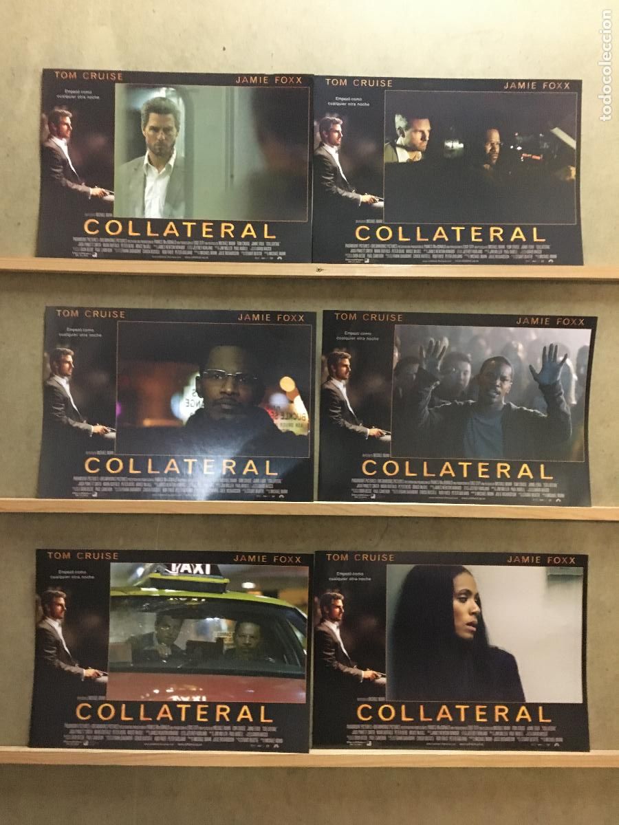 Kino: SCDO 1253 COLLATERAL TOM CRUISE JAMIE FOXX SET 6 FOTOCROMOS ORIGINAL ESTRENO