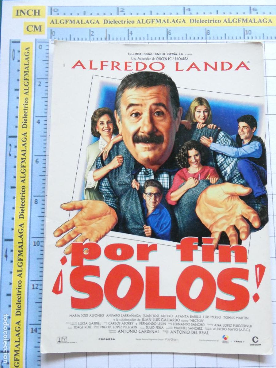 Kino: POSTAL DE CINE TEATRO. PEL&Iacute;CULA POR FIN SOLOS ALFREDO LANDA. 1563
