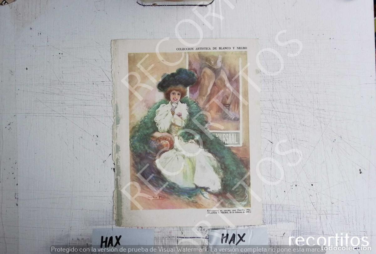 Kino: CECILIO PLA ESPERANDO EL COCHE 1907 CECILIO PLA