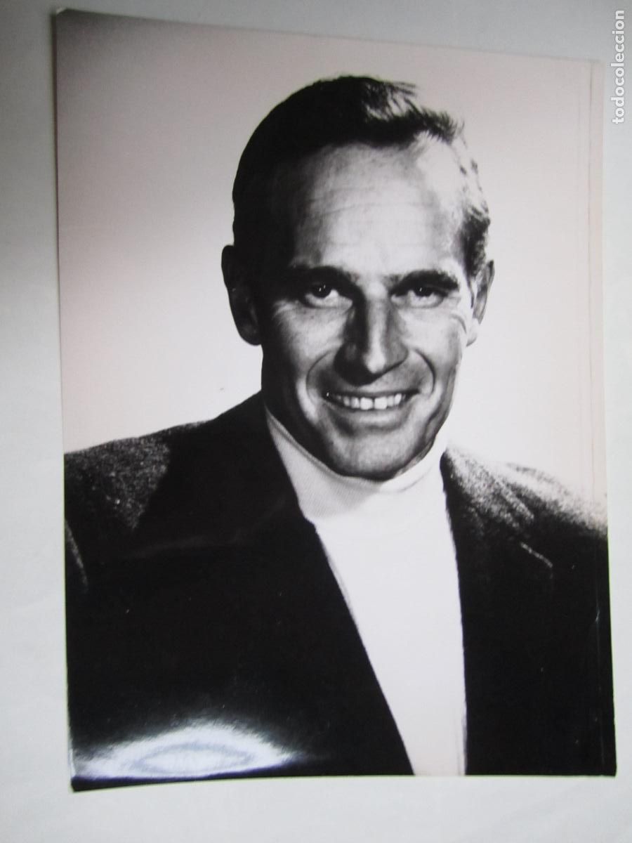 Cine: charlton heston - foto original b/n - cinema actor