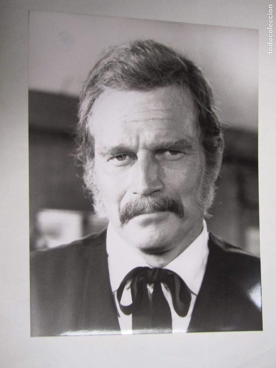 Cine: charlton heston - foto original b/n - cinema actor