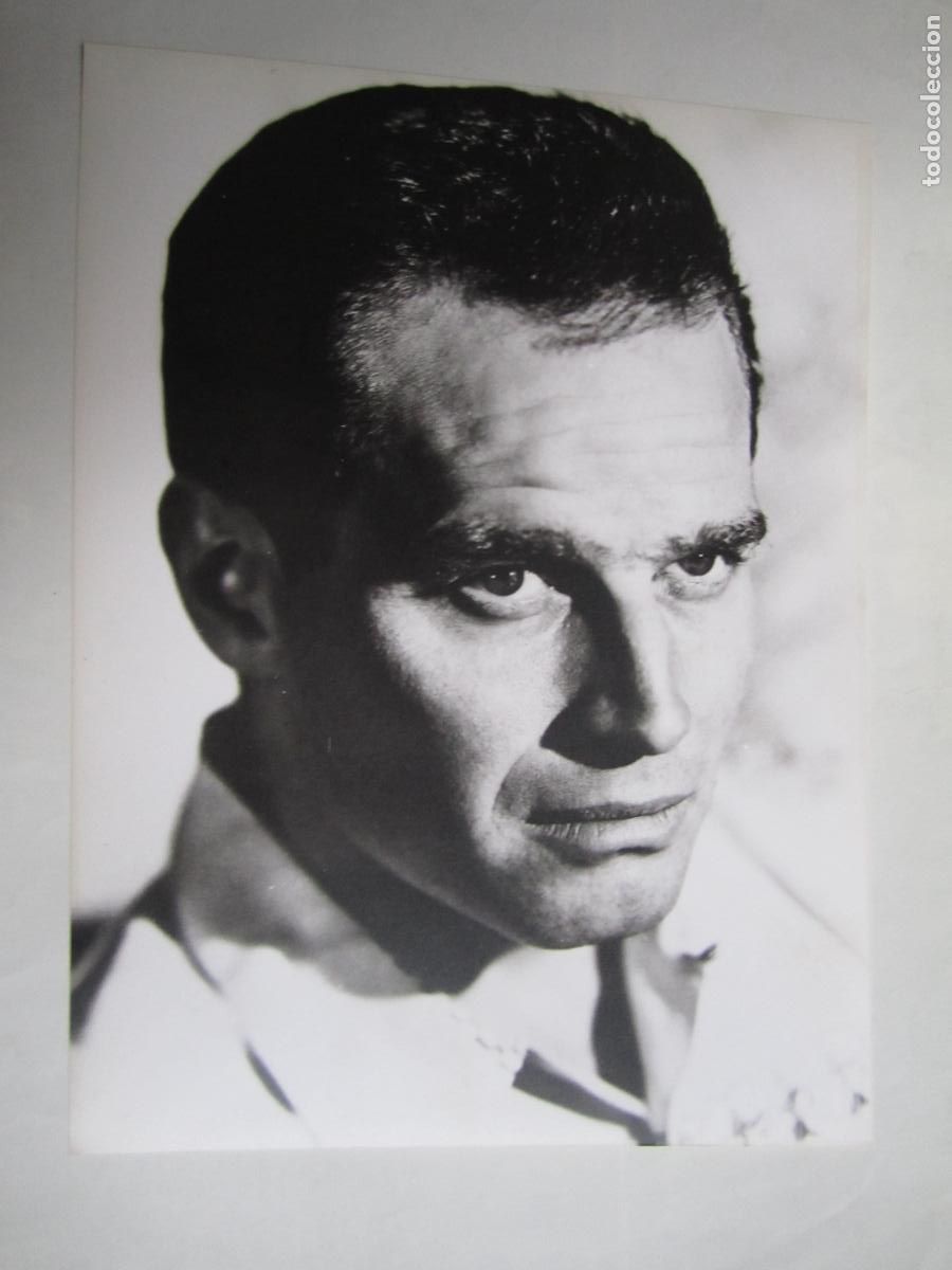 Cine: charlton heston - foto original b/n - cinema actor