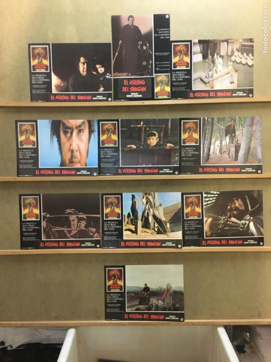 Cin&eacute;ma: OT34 EL ASESINO DEL SHOGUN WAKAYAMA SET COMPLETO 10 FOTOCROMOS ORIGINAL ESTRENO