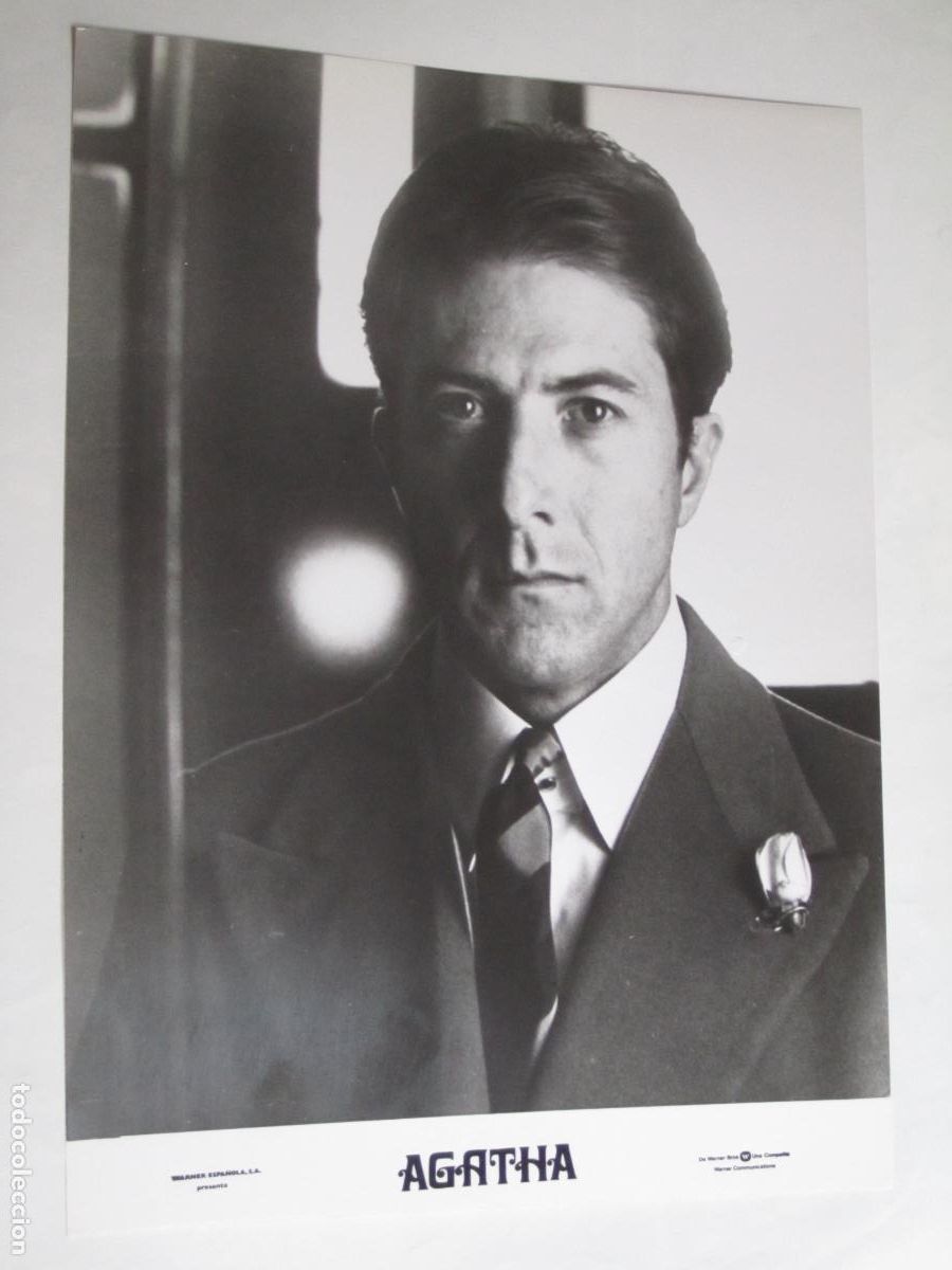 Cine: dustin hoffman - foto original b/n - cinema actor - agatha christie film