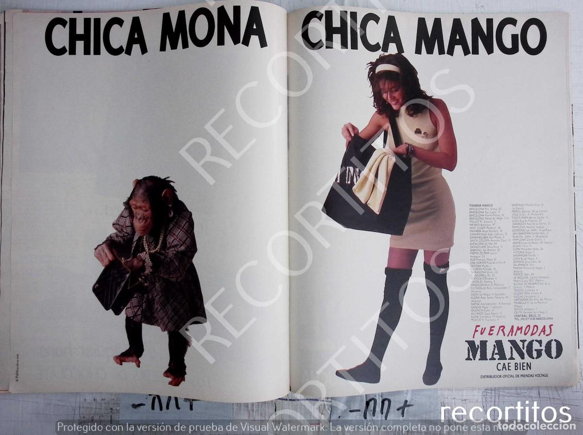 Cine: mango anuncio publicidad MONOS CHIMPANCE MONA