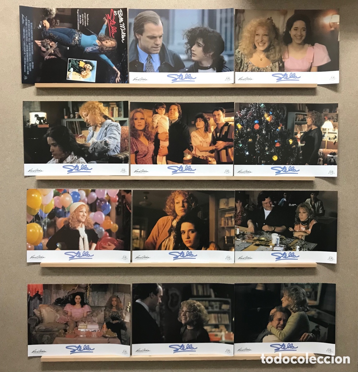 Cin&eacute;ma: STELLA, BETTE MIDLER, JOHN GOODMAN - SET COMPLETO 12 FOTOCROMOS, A&Ntilde;O 1982