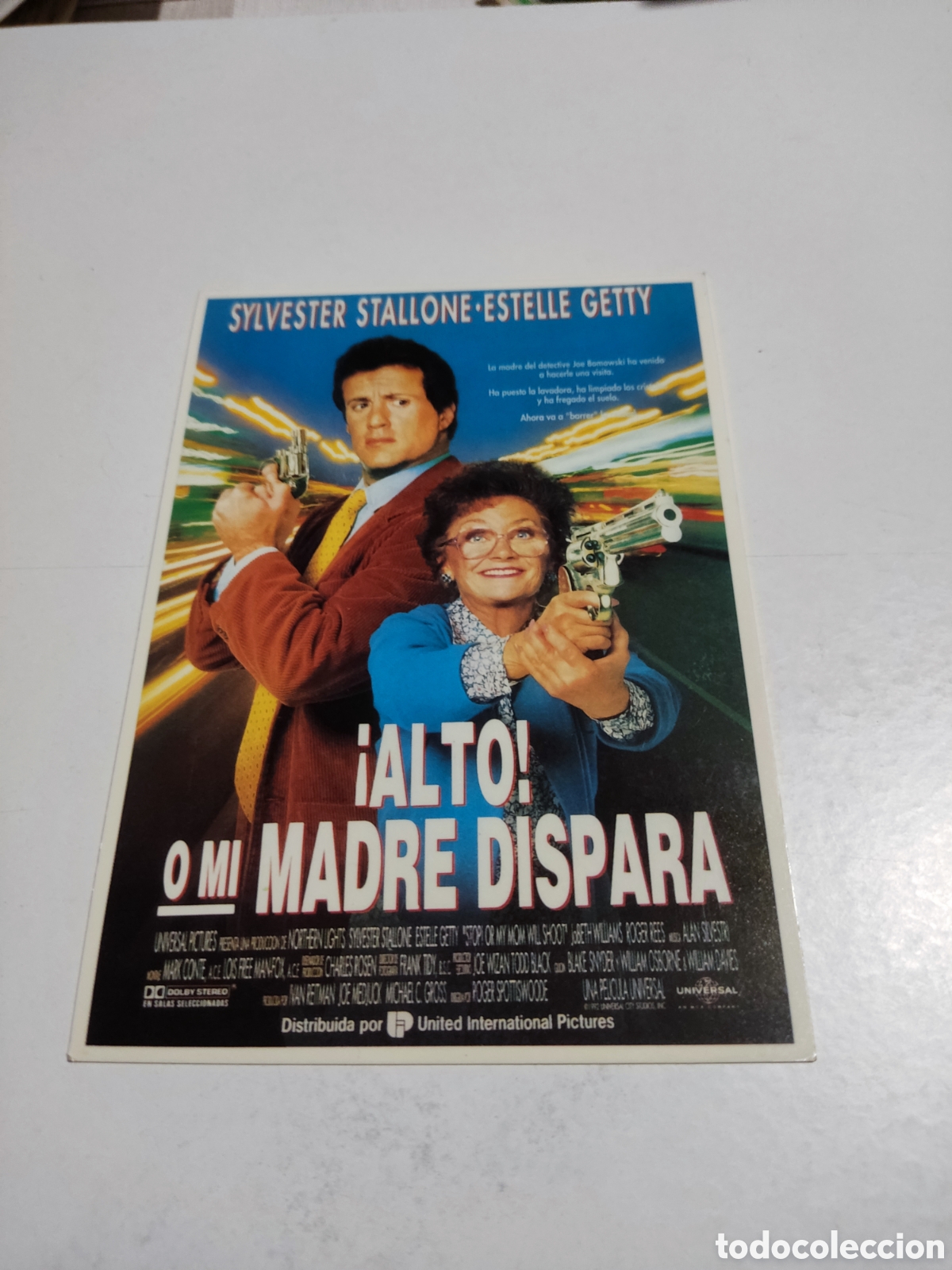 Cine: Postal cine alto o mi madre dispara,sylvester Stallone