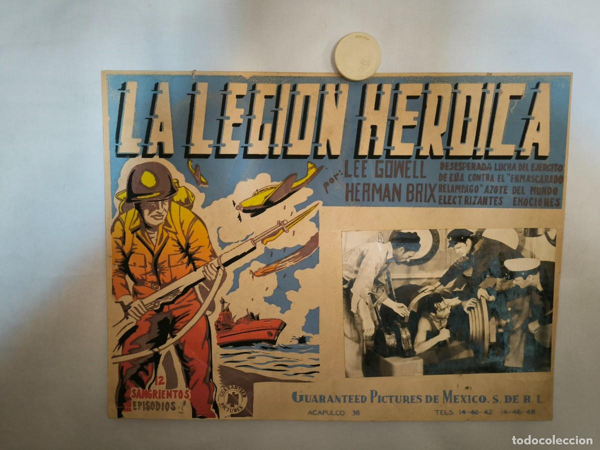 Cine: LOBBY CARD ORIGINAL (FOTOCROMO) JORNADAS - LA LEGI&Oacute;N HEROICA - HERMAN BRIX