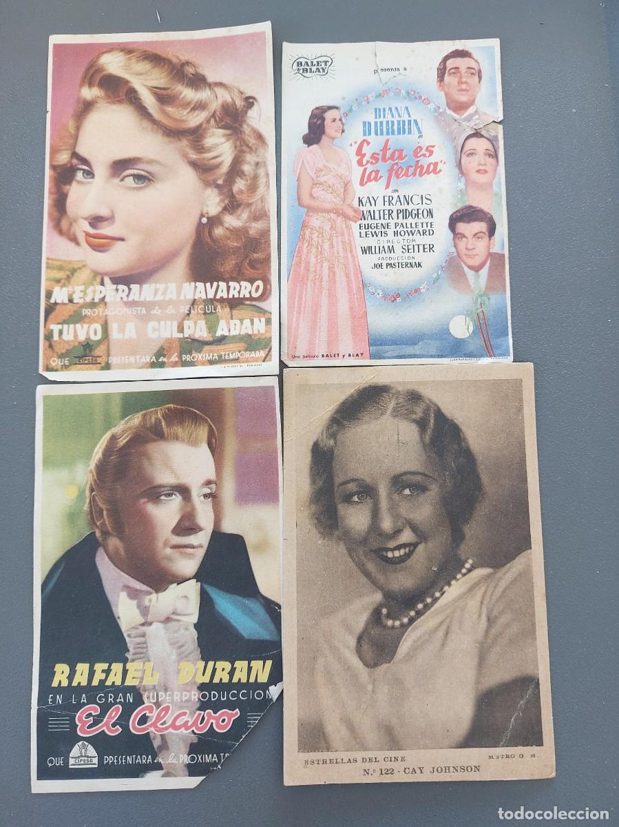 Cine: Una postal y 3 carteles artistas y actrices