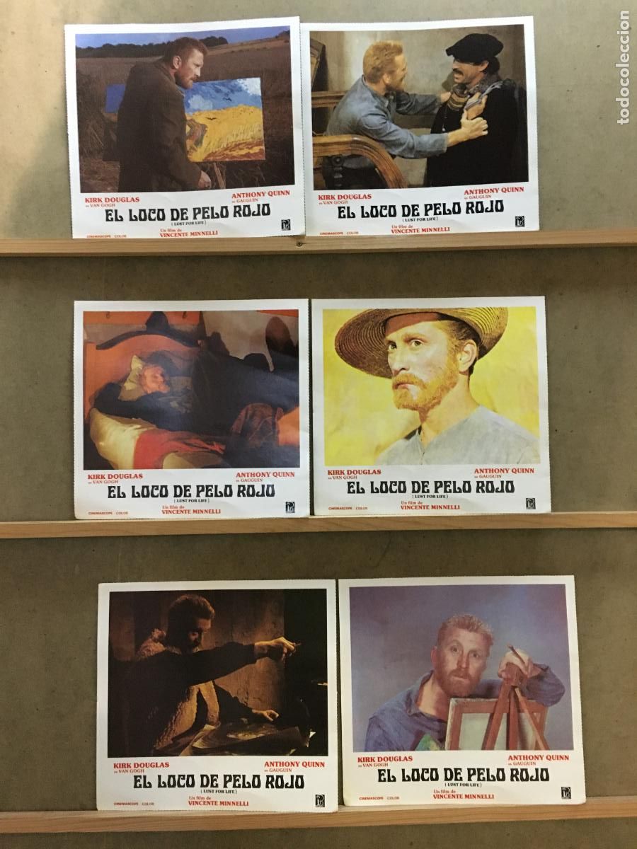 Cine: SB33 EL LOCO DEL PELO ROJO KIRK DOUGLAS VINCENT MINNELLI SET COMPLETO DE 6 FOTOCROMOS ORIGINAL