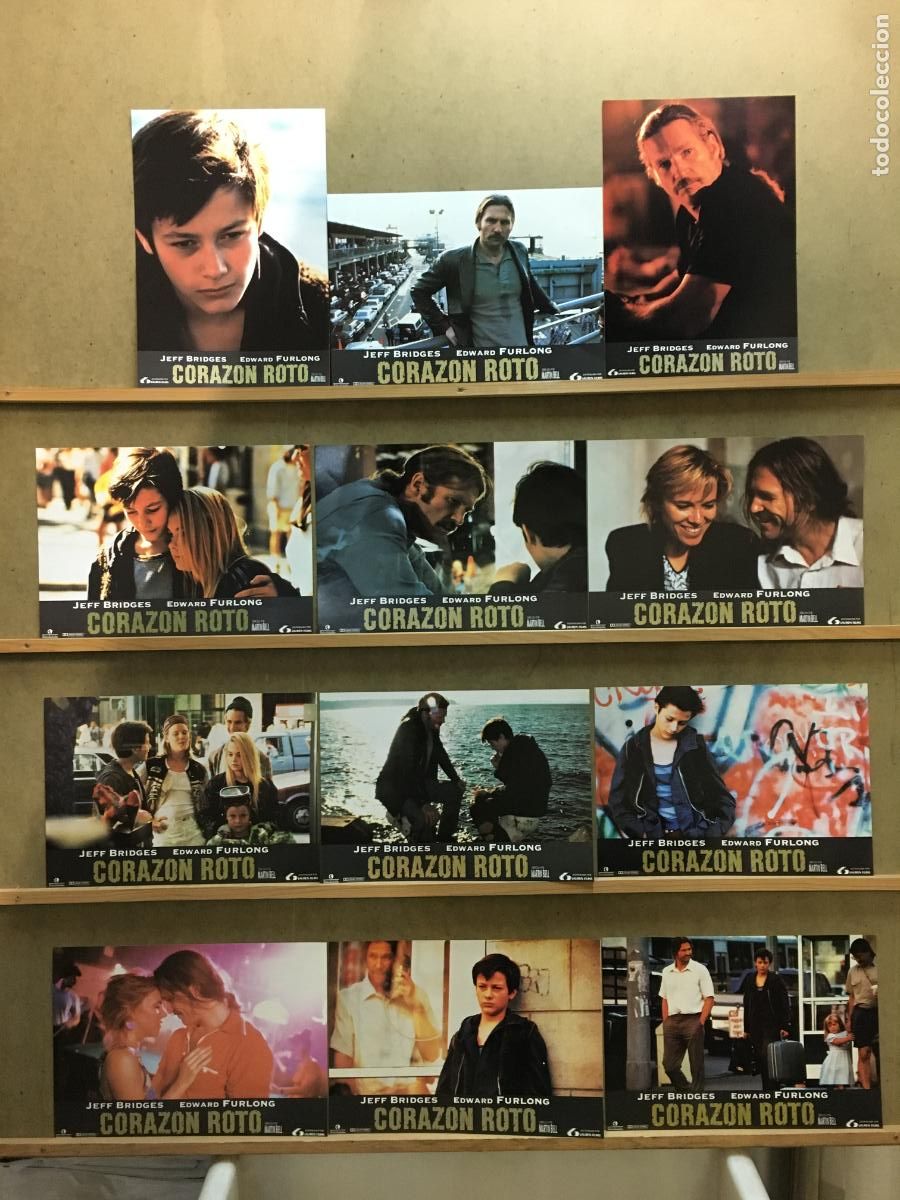 Cin&eacute;ma: SB46 CORAZON ROTO JEFF BRIDGES EDWARD FURLONG SET COMPLETO 12 FOTOCROMOS ORIGINAL ESTRENO
