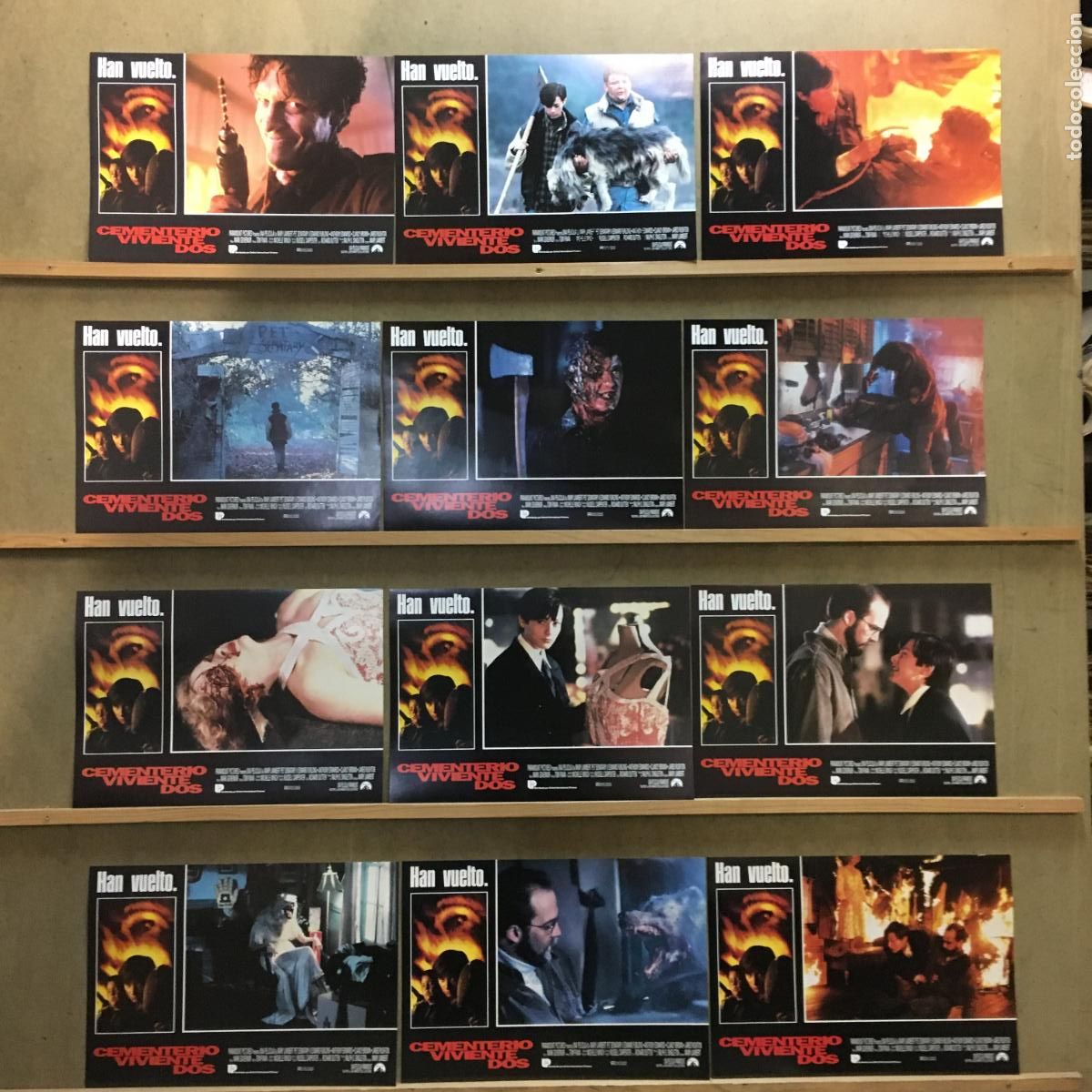 Cine: SF29 EL CEMENTERIO VIVIENTE 2 STEPHEN KING TERROR SET COMPLETO 12 FOTOCROMOS ORIGINAL ESTRENO