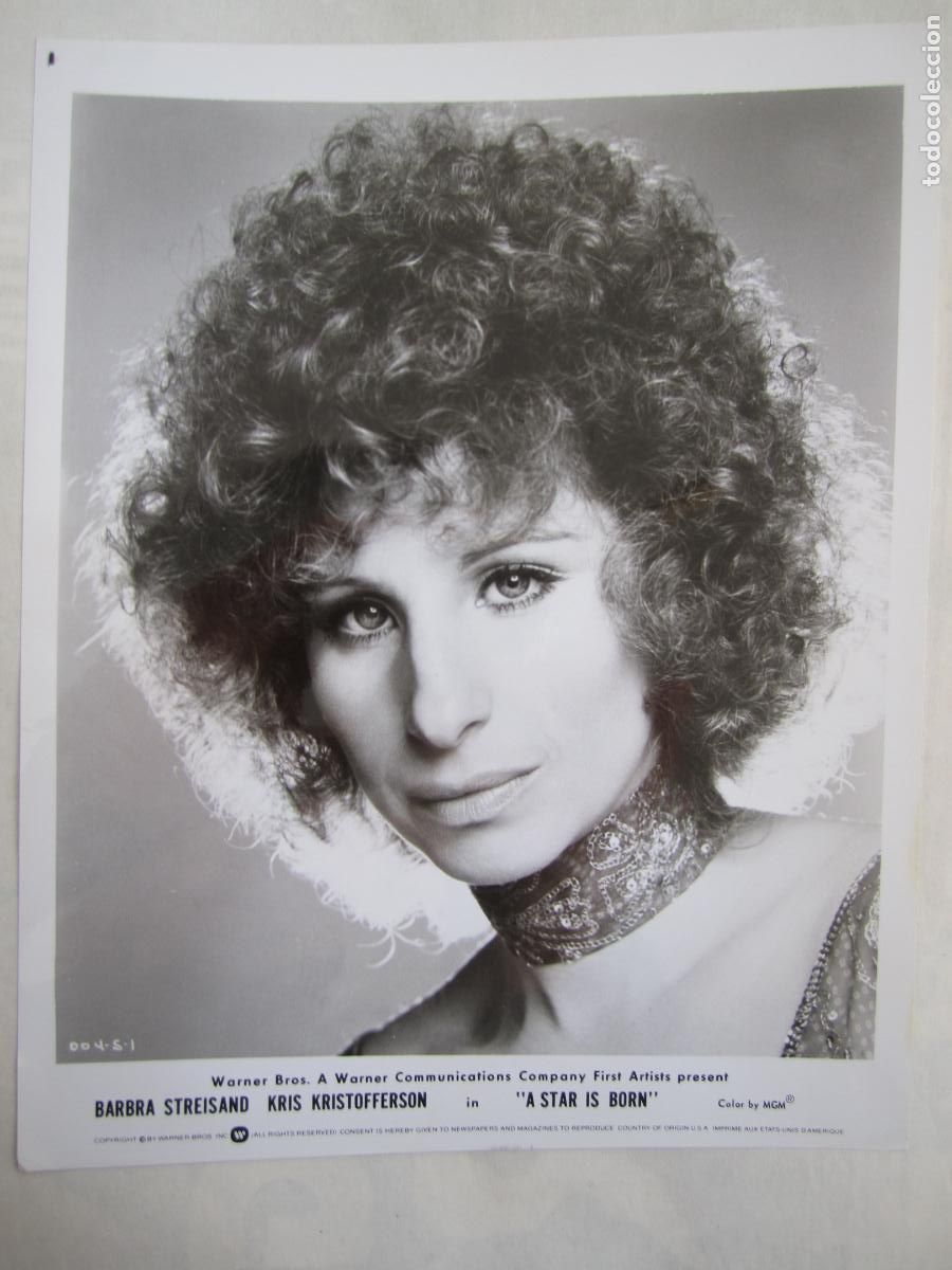 Cine: barbra streisand - foto b/n original - cinema actress - a star is born