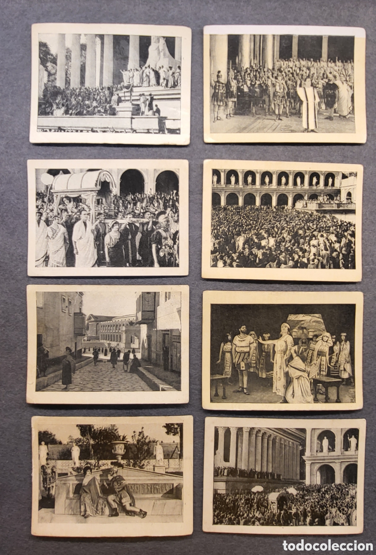 Cine: SERIE COMPLETA 8 CROMOS FOTOCROMO SERIE PELICULAS CINE MESALINA. CHOCOLATES LA RIOJANA DE M&Aacute;LAGA.