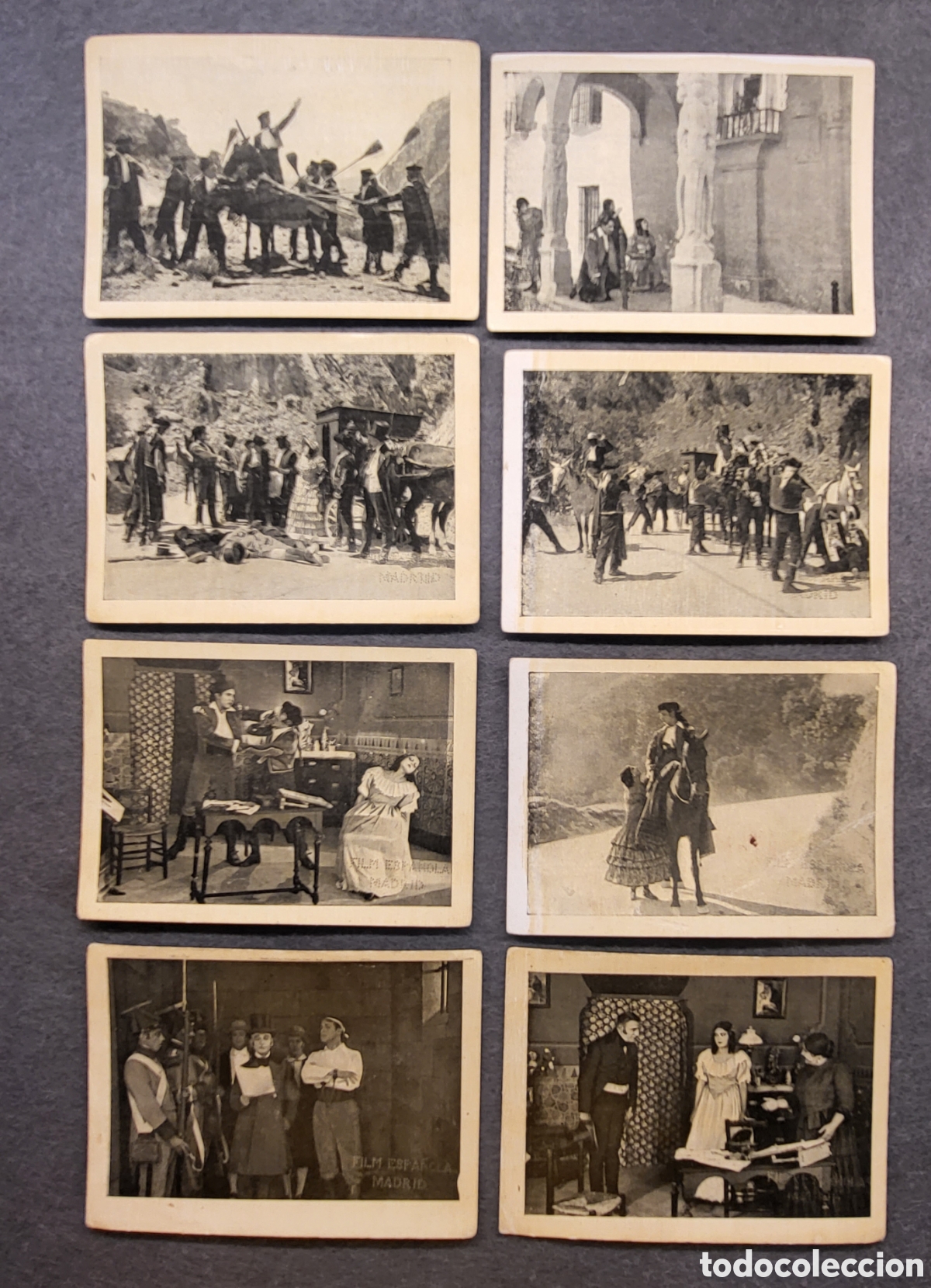 Cine: SERIE COMPLETA 8 CROMOS FOTOCROMO SERIE PELICULAS CINE DIEGO CORRIEN.CHOCOLATES LA RIOJANA DE M&Aacute;LAGA