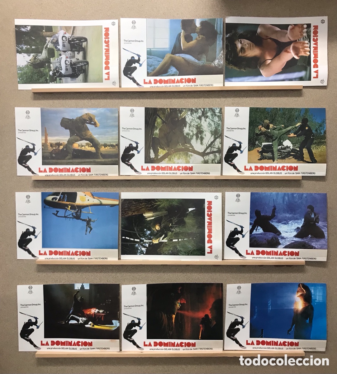 Cine: LA DOMINACION, SHO KOSUGI, LUCINDA DICNEY, JORDAN BENNETT, A&Ntilde;O 1984 - SET COMPLETO 12 FOTOCROMOS