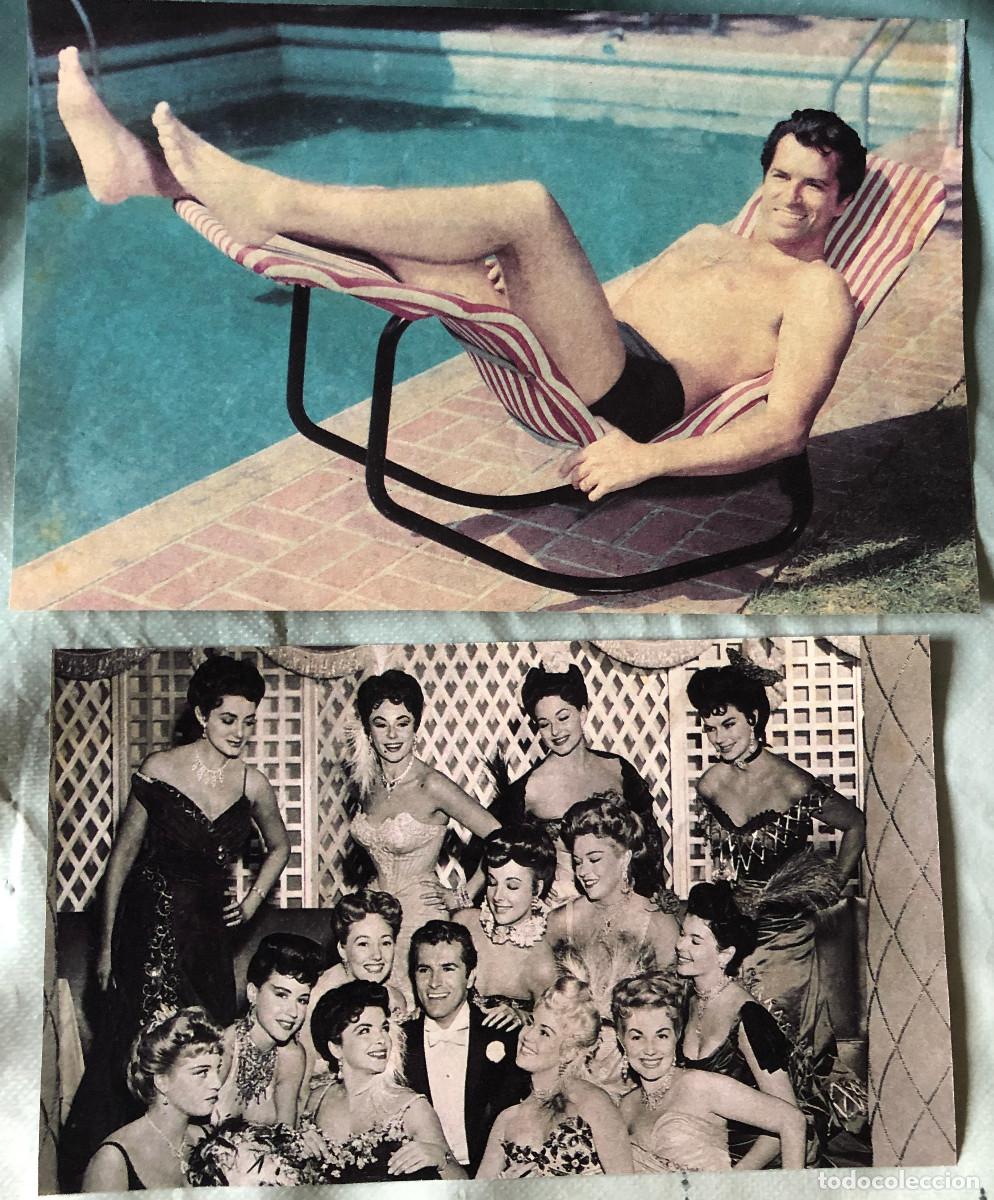 Cine: 2 fotos del actor Fernando Lamas. Recortes de revista. Tama&ntilde;o fotocromo o postal. Buen estado.