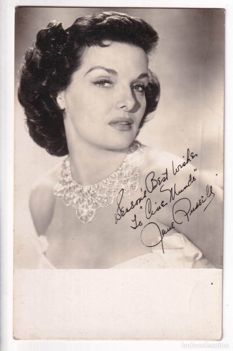 Cine: FOTOGRAF&Iacute;A. JANE RUSSELL. EL AUT&Oacute;GRAFO ES IMPRESO, NO MANUSCRITO
