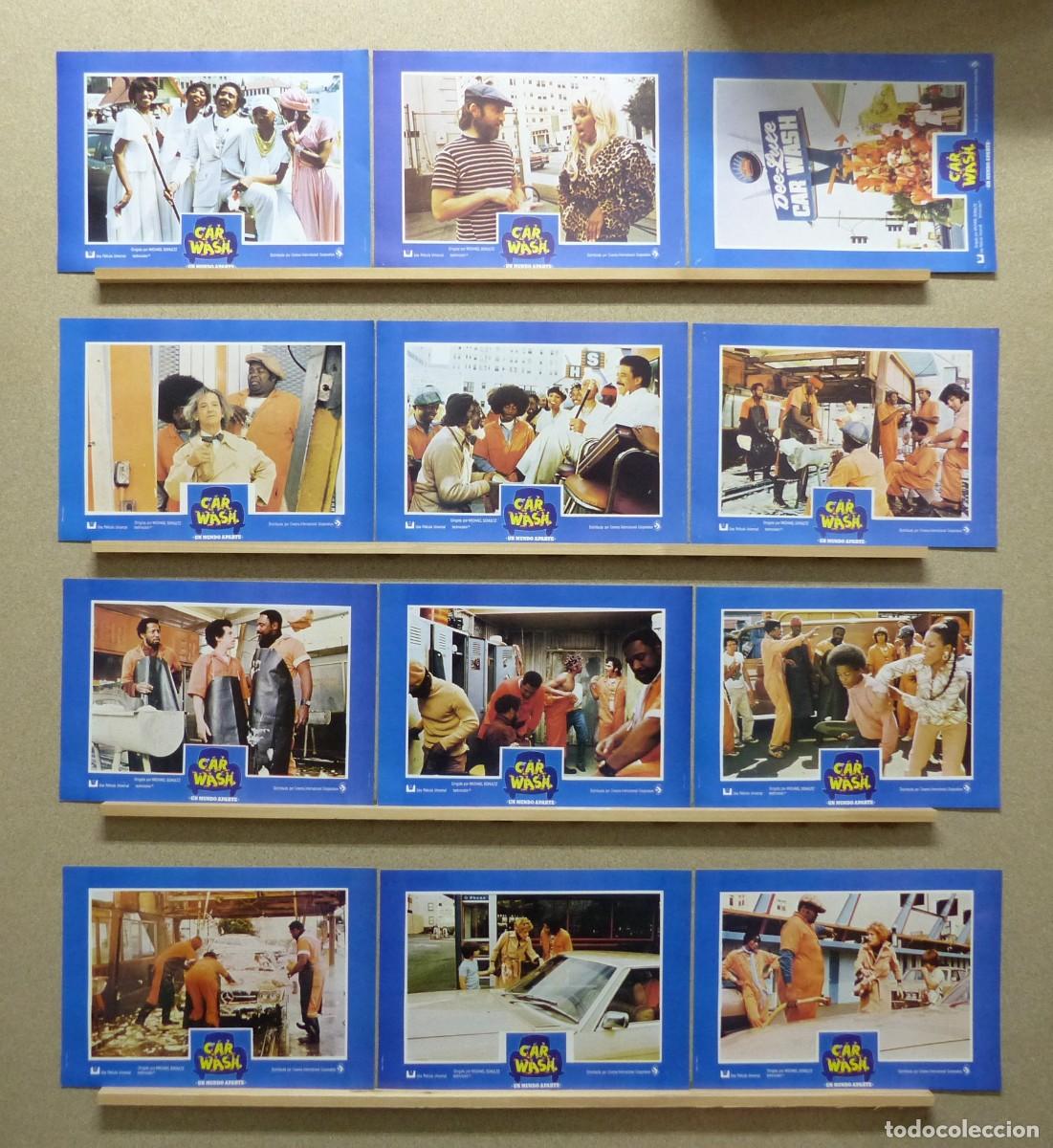Cine: CAR WASH, UN MUNDO APARTE, RICHARD PRYOR, MICHAEL SCHULTZ - SET COMPLETO 12 FOTOCROMOS