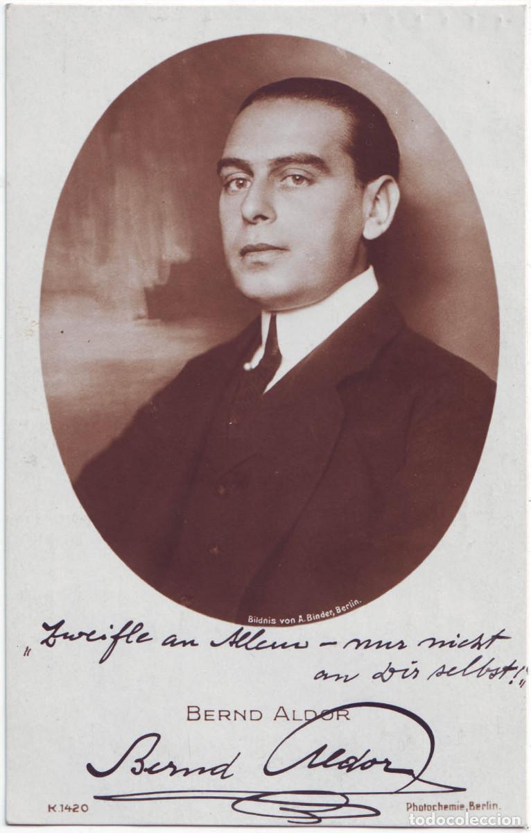 Cinema: ALDOR, Brend_Photochemie; K 1420. Photo A. Binder. Signed / Aut&oacute;grafo