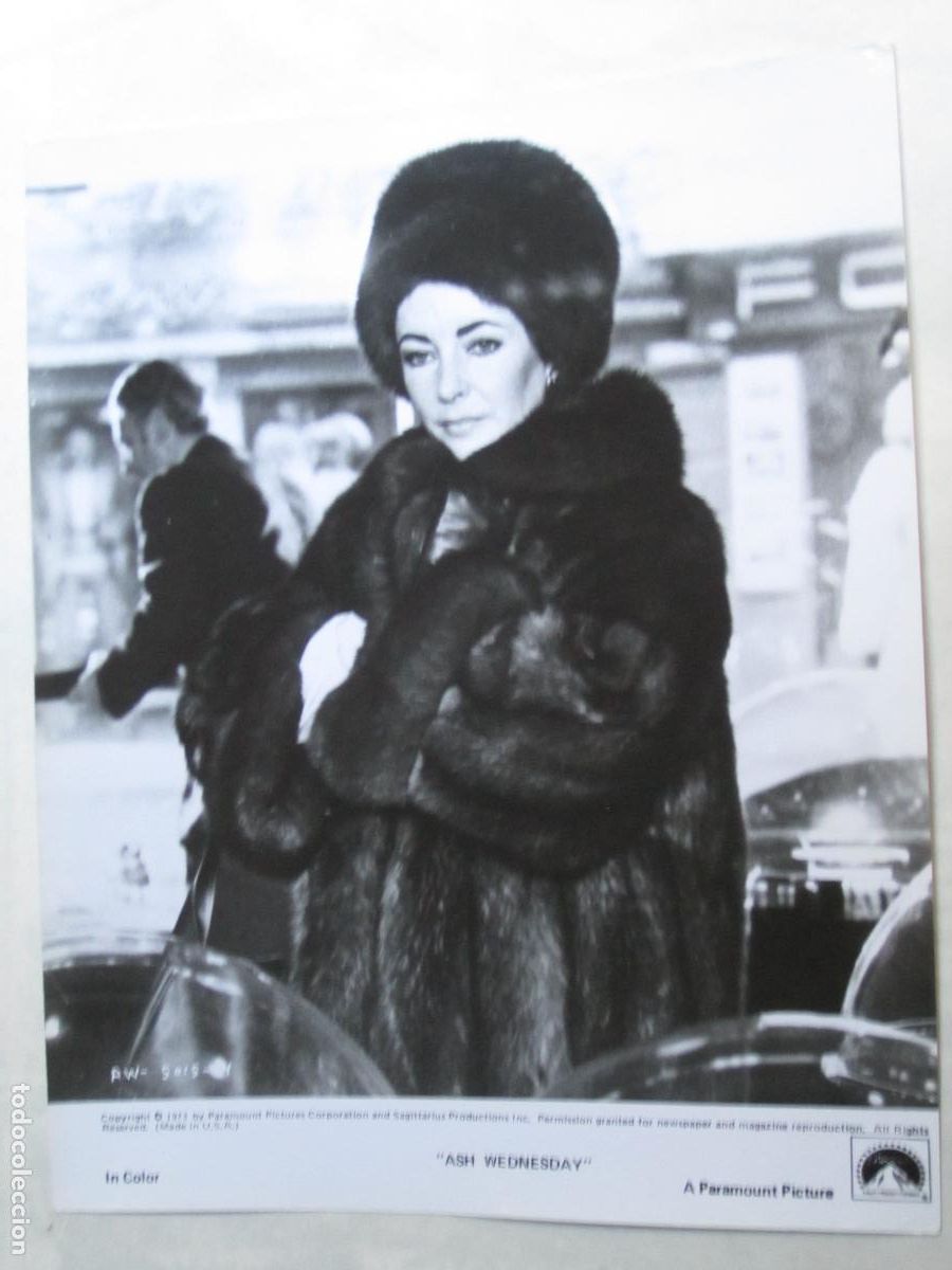 Cine: elizabeth taylor - foto original b/n - cinema actress - ash wednesday miercoles de ceniza