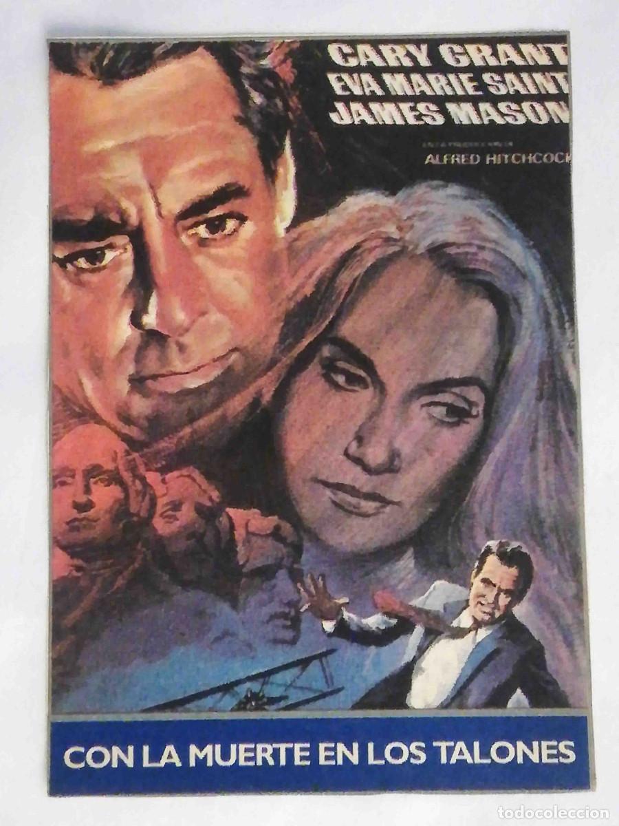 Cine: Con la muerte en los talones. Hitchcock, 1959 (Cary Grant, Eva Marie Saint) Programa de mano revista