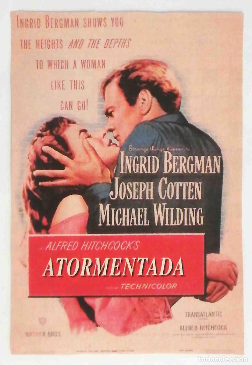 Cine: Atormentada. Alfred Hitchcock, 1949 (Ingrid Bergman, Joseph Cotten) Programa de mano revista